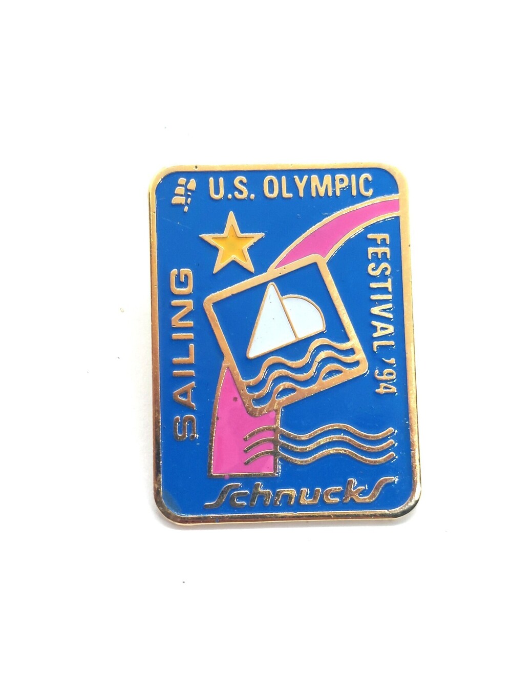 US Olympic Festival Pin 1994 Sailing Schnucks Enamel Vintage Games